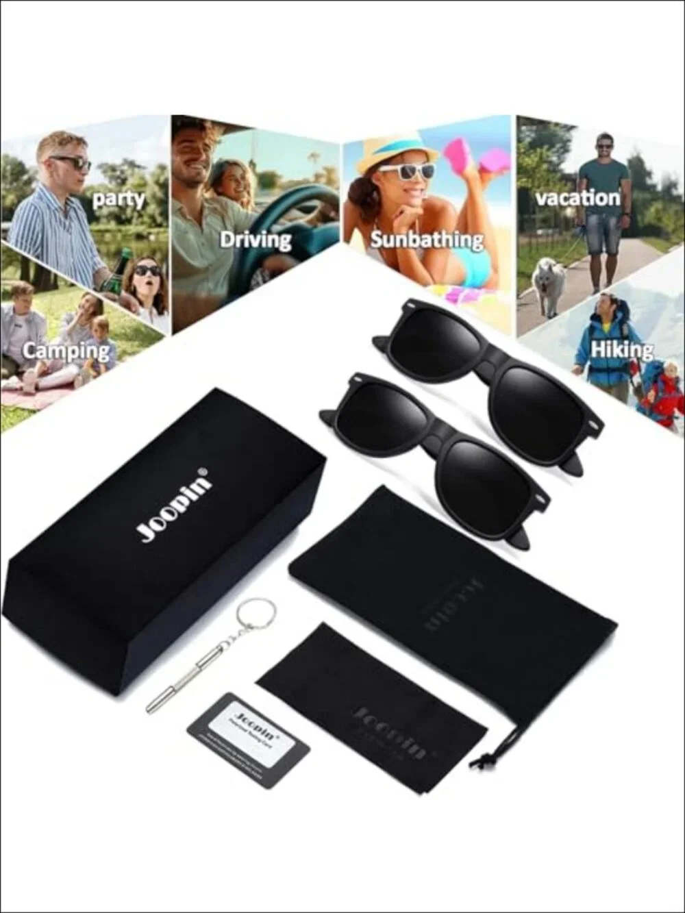 Square Polarized Sunglasses UV400 Unisex Full Frame Lightweight